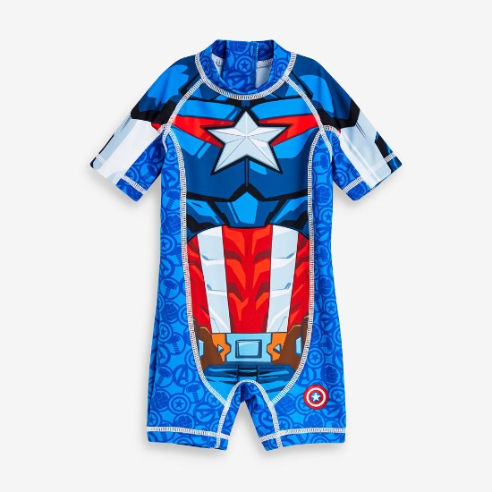 Ảnh của Bộ đồ bơi chống nắng hình Captain America cho bé