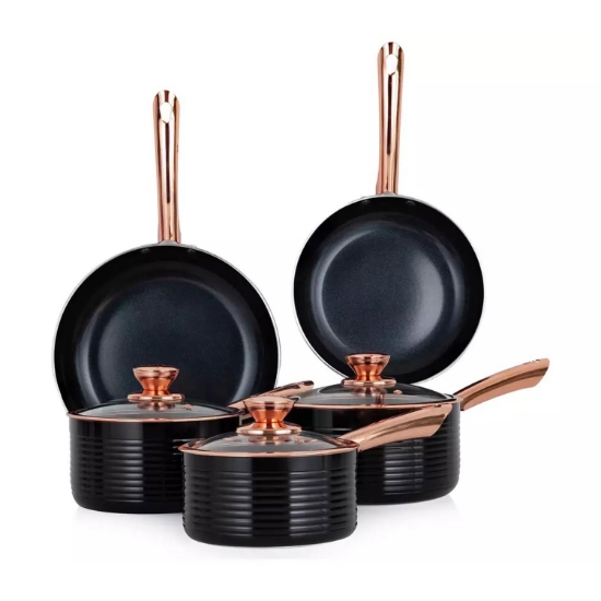 Picture of Set of 5-piece high-class pots and pans - rose gold color