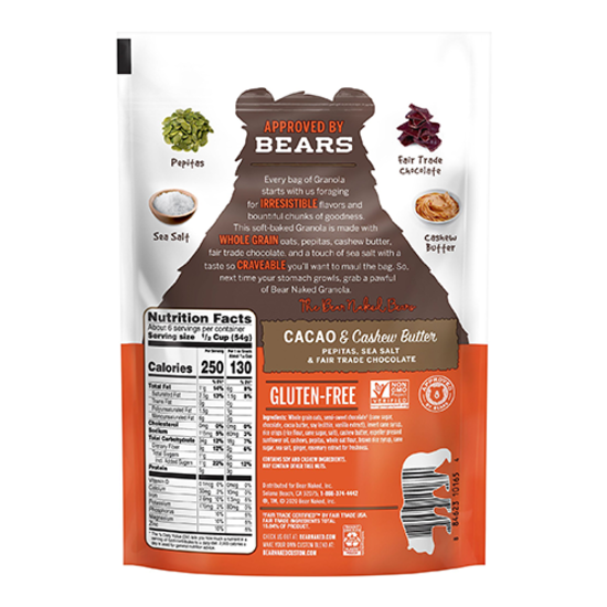 Ảnh của Ngũ cốc Yến mạch Bear Naked Granola, Cacao and Cashew Butter, Gluten Free, 11oz
