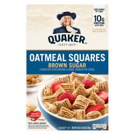 Picture of Ngũ cốc Yến mạch Quaker Oatmeal Squares Brown Sugar, 21 oz