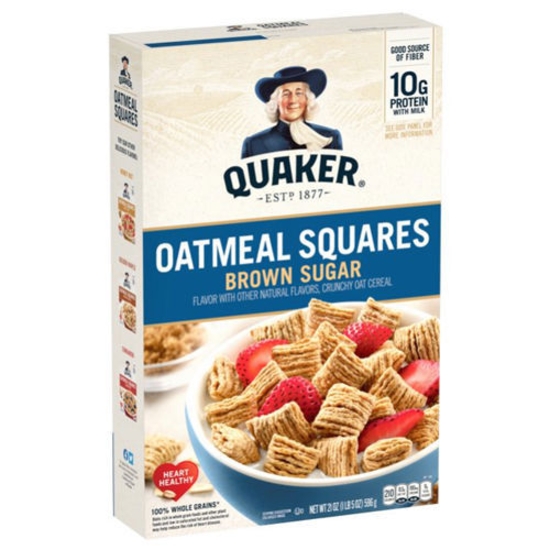 Ảnh của Ngũ cốc Yến mạch Quaker Oatmeal Squares Brown Sugar, 21 oz