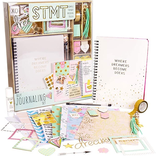 Picture of STMT DIY Journaling Set - Personalized Diary For Tweens & Teens - Personalize and Decorate Your Planner/Organizer/Diary - Journaling Kit For Kids Age 8, 9, 10, 11