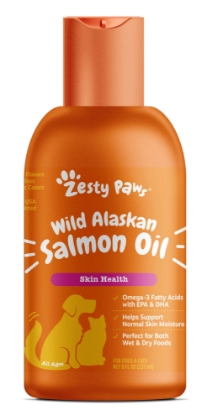 Ảnh của Zesty Paws Pure Wild Alaskan Salmon Oil Thực phẩm bổ sung dạng lỏng cho chó hoặc mèo, 8 fl oz