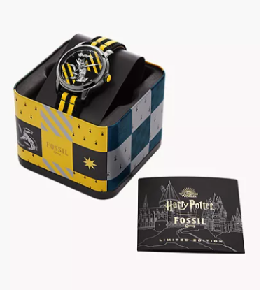 Ảnh của Đồng hồ nylon Hufflepuff™ ba tay Harry Potter™ phiên bản giới hạn màu vàng